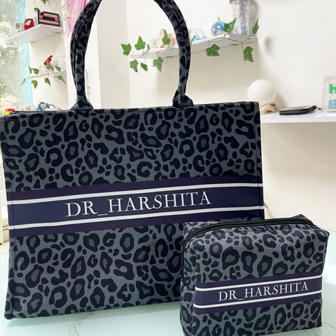 Animal Printed Customised Box Tote Bag - Uncommongifts.in